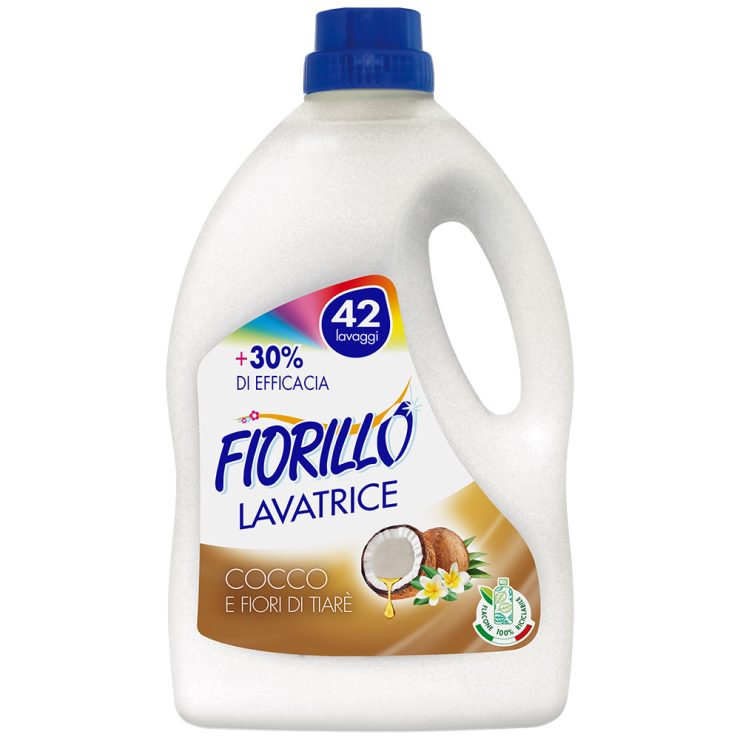 Гель для прання з ароматом Кокосу та квітки Тіаре Fiorillo, 2,5 л.