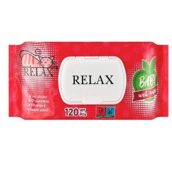 Вологі серветки дитячі з клапаном “Яблуко”, Relax 120 шт