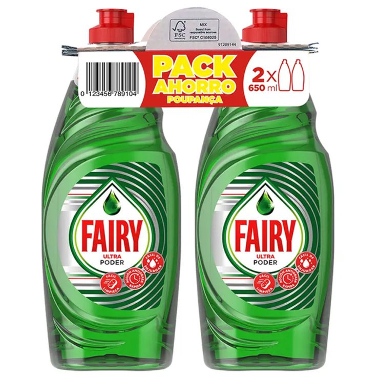 Засіб для миття посуду Ultra, Fairy 2x650 мл