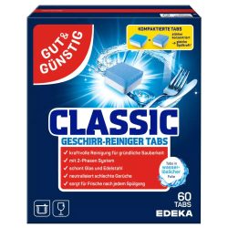 Таблетки для посудомийних машин Classic, Gut & Gunstig 60 таб.