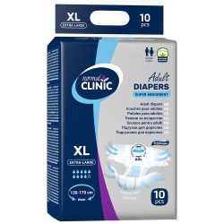 Супер поглинаючі підгузки для дорослих XL, 9 крапель, талія 130-170 см, Normal Clinic