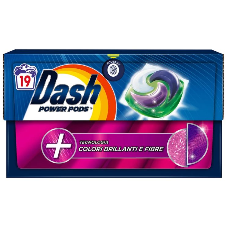 Капсули для прання Color Plus Fiber, Dash 19 шт