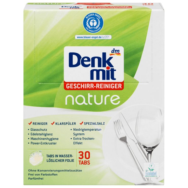 Таблетки для посудомийки Nature, Denkmit 30 шт