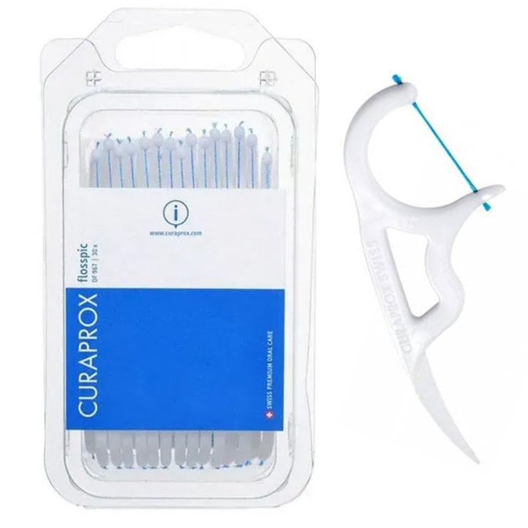 Флоспік-комбінація дентального флосу і зубочистки Flosspic, Curaprox 30 шт.