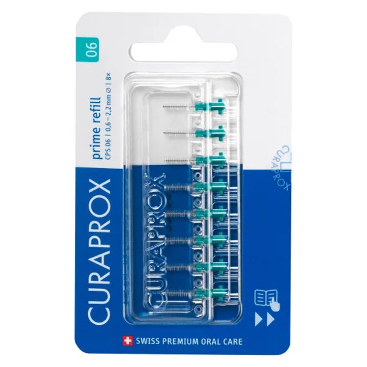 Набір змінних міжзубних йоржиків Prime Refill, d-0,6 мм, Curaprox 8 шт.