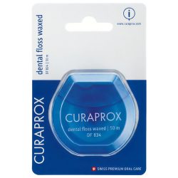 Нитка міжзубна вощена з ароматом м`яти, Curaprox 50 м