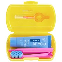 Доброжній набір для догляду за зубами Be You Travel Set жовтий, Curaprox