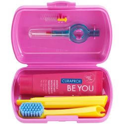 Доброжній набір для догляду за зубами Be You Travel Set рожевий, Curaprox