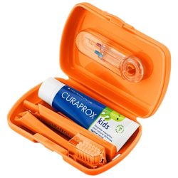 Дорожній набір дитячий Kids, помаранчевий, Curaprox