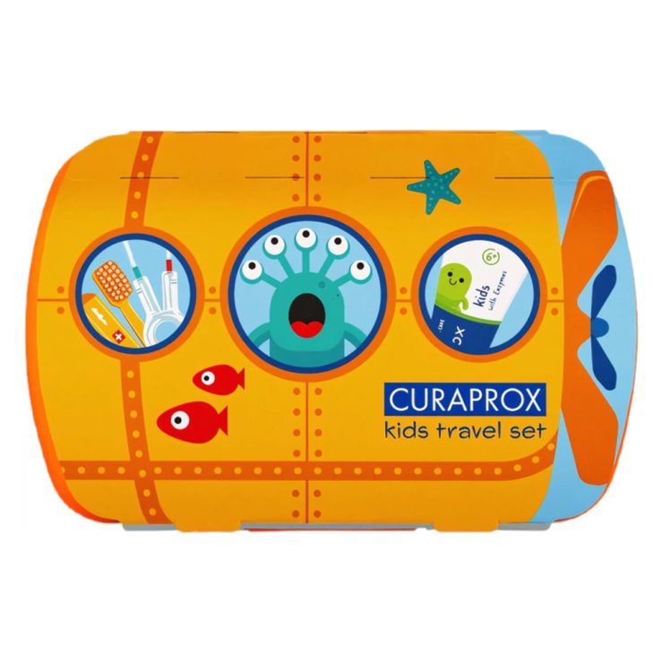 Дорожній набір дитячий Kids, помаранчевий, Curaprox