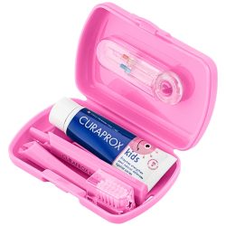 Дорожній набір дитячий Kids, рожевий, Curaprox