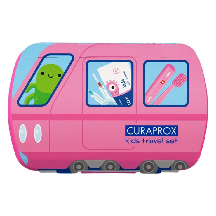 Дорожній набір дитячий Kids, рожевий, Curaprox