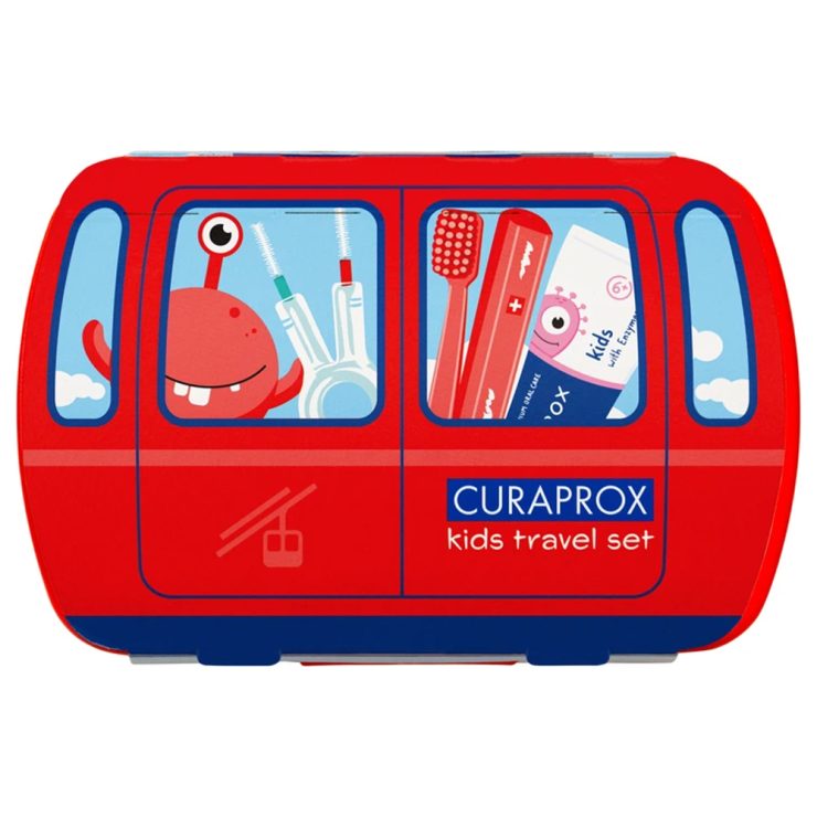 Дорожній набір дитячий Kids, червоний, Curaprox