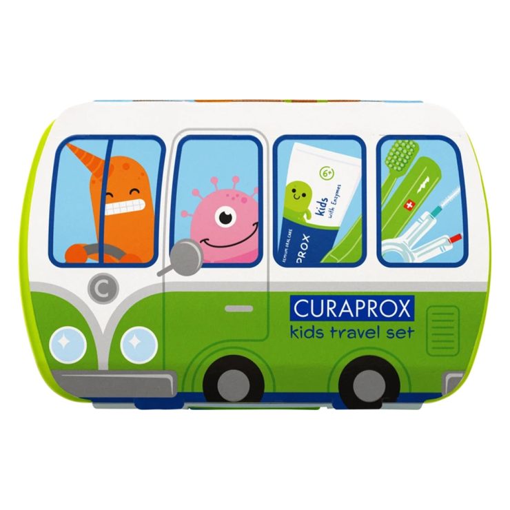 Дорожній набір дитячий Kids, зелений, Curaprox