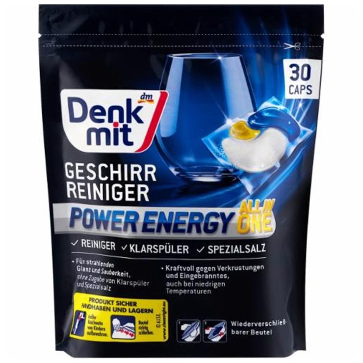 Капсули для посудомийки Power Energy All-in-one, Denkmit 30 шт