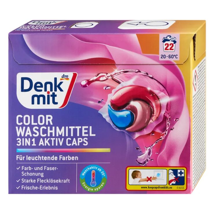 Капсули для кольорового 3in1 Aktiv caps, Denkmit 22 шт